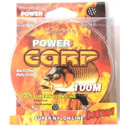 Лісочка для риболовлі DrAGON Power Carp, 100м., діаметр 0,25мм
